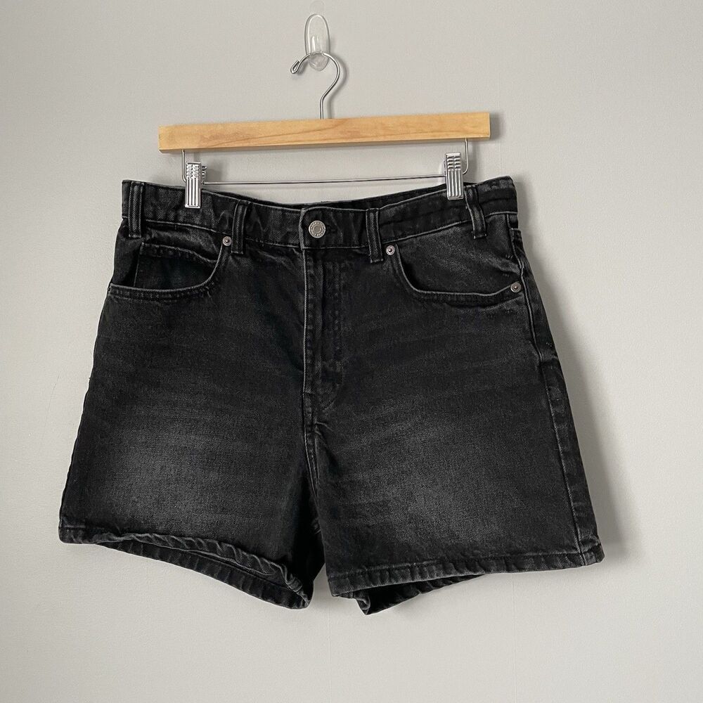 ZARA Black Denim 100% Cotton Jean Shorts Women's Size 32